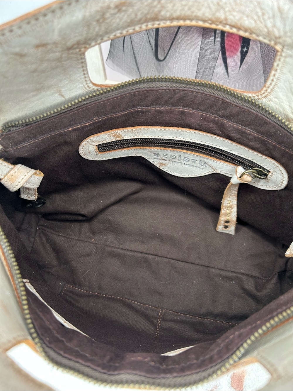 Bed Stu Orchid Woven Leather Satchel Handbag - Nectar Lux - Picture 10 of 10